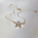 Metal Enamel Star Charm Stretch Bracelet Lot of 12 pcs