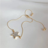 Metal Enamel Star Charm Stretch Bracelet Lot of 12 pcs