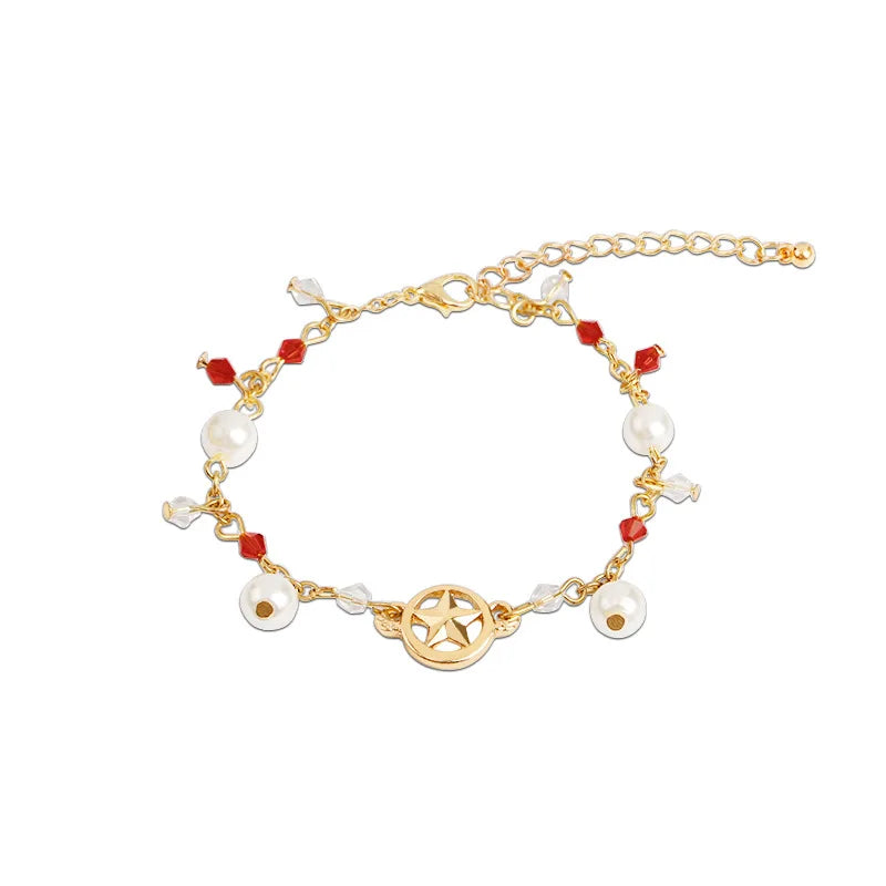 12 pcs/lot Metal Pearl Star Bracelet Jewelry Accessories
