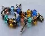 12 pcs Colorful Glass Beads Bracelet Jewelry Set