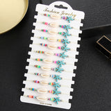 Bohemia Shell Bracelet Set Acrylic Starfish Beach Jewelry Women Bracelets