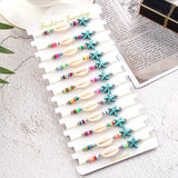 Bohemia Shell Bracelet Set Acrylic Starfish Beach Jewelry Women Bracelets