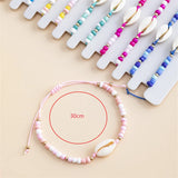 12 pcs Shell Rope Bracelets Set Colorful Beads Charm Chain Adjustable