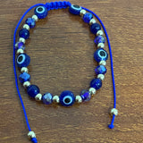 12pc Devil's Eye Crystal Beaded Lucky Protection Bracelet Set