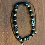 12pc Devil's Eye Crystal Beaded Lucky Protection Bracelet Set