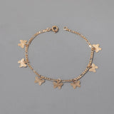 Butterfly Charms Bracelets Silver Single Layer Insect Pendant Chain Jewelry