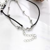 Sun Pendant Anklets Women Silver Beads Chain Ankle Bracelet