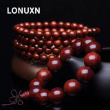 Natural Red Sandalwood Buddha Beads Bracelet 108*8mm