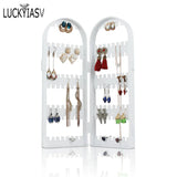 Folding Screen Plastic Earrings Studs Display Rack