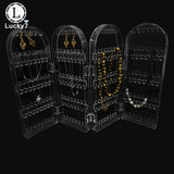 Clear Earrings Display Rack Folding Screen Jewelry Display
