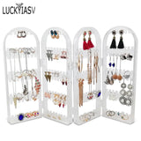 Plastic Clear Earrings Studs Display Rack