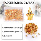 120 PCS 1/4Inch Stainless Steel Golf Shoe Spikes Replacement