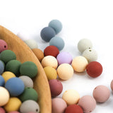 120 PCS 15mm Round Silicone Beads for Jewelry Making