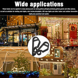 120 Pack Christmas Light Clips Outdoor - Durable Weatherproof Gutter Hooks