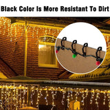 120 Pack Christmas Light Clips Outdoor - Durable Weatherproof Gutter Hooks