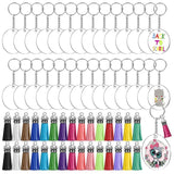 120 Pcs Multicolor Tassel Keychain Set for DIY Crafts