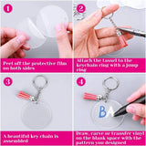 120 Pcs Multicolor Tassel Keychain Set for DIY Crafts