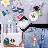 120 Pcs Multicolor Tassel Keychain Set for DIY Crafts