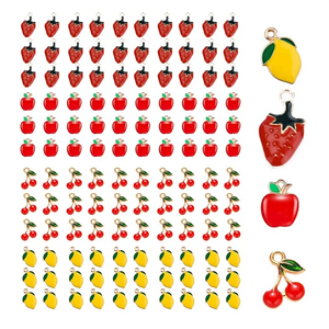 120 Pcs Fruit Charms for DIY Earrings Making