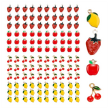 120 Pcs Fruit Charms for DIY Earrings Making