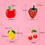 120 Pcs Fruit Charms for DIY Earrings Making
