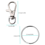 120 Pcs Lobster Claw Clasp & Swivel Keychain Snap Hook for Bags