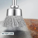 120 Pcs Stainless Steel Wire Brushes Set Kit for Rust Polish Clean Stripping
