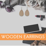 Wooden Pendants Earring Hooks Jump Rings Set for Jewelry DIY