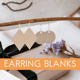 Wooden Pendants Earring Hooks Jump Rings Set for Jewelry DIY