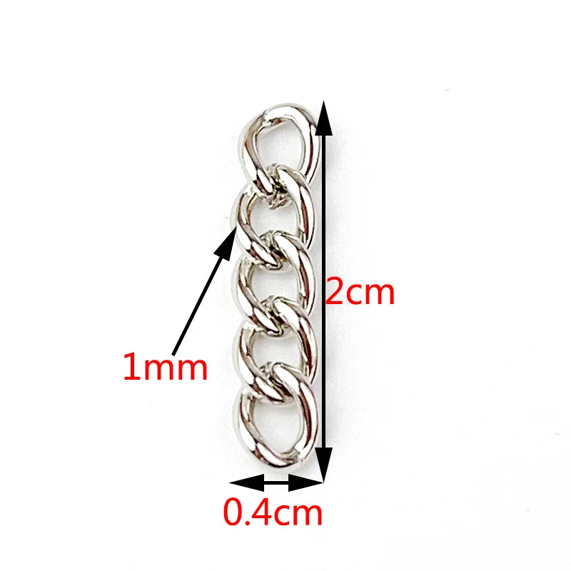 120 Piece Metal Five Section Chain Custom Keychain Extension Chain Necklace