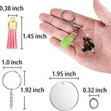 120 Acrylic Keychain Blank Craft Tassel Keychain Kit