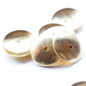 120 Raw Brass Bead Caps 12mm