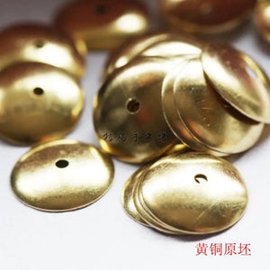 120 Raw Brass Bead Caps 12mm