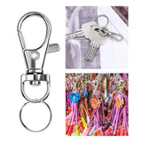 120 Swivel Clasps Key Rings Metal Snap Hooks Lobster Claw for Crafting