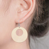 120 Wood Earring Pendant Blank with Hooks DIY Craft Making