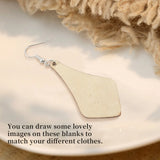 120 Wood Earring Pendant Blanks with Hooks for DIY Jewelry