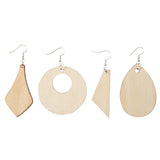 120 Wood Earring Pendant Blanks with Hooks for DIY Jewelry