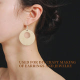 120 Wood Earring Pendant Blanks with Hooks for DIY Jewelry