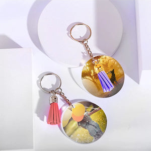 120 Acrylic Keychain Blank Craft Tassel Keychain Bulk Keychain Ring