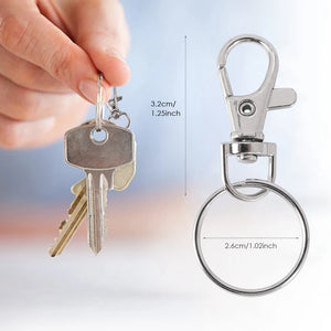 120 Metal Lobster Claw Clasp Snap Hooks Key Ring