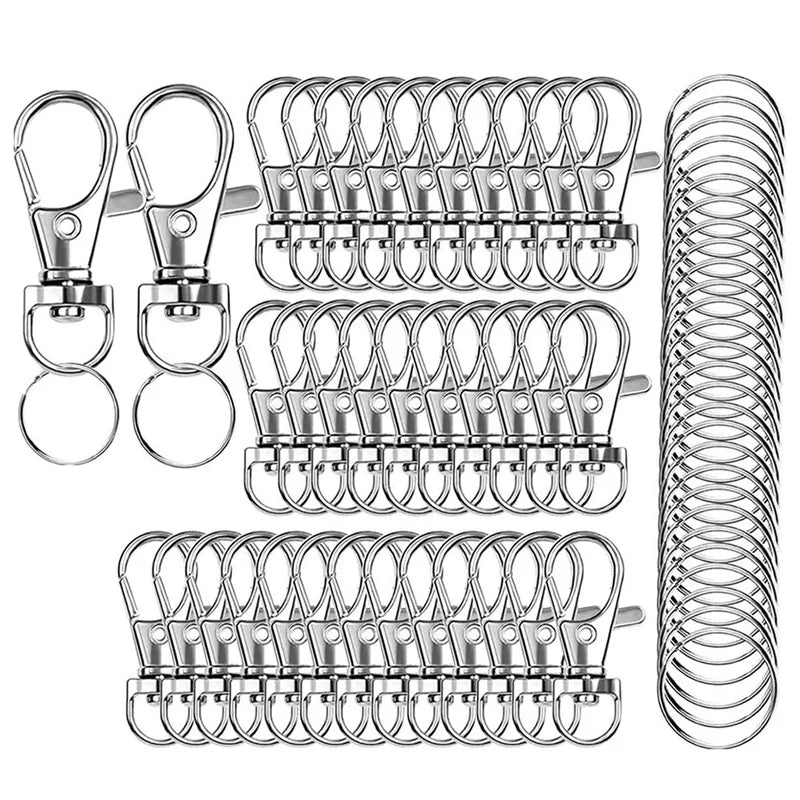 120 Rotating Snap Hooks Key Ring Metal Lobster Claw Clasp