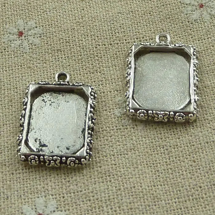 120 Tibetan Silver Frame Charms 25x19mm #3846
