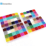 Glass Seed Beads Kit Mixed Bead Alphabet Bracelet Jewelry Making Set