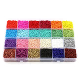 Glass Seed Beads Kit Mixed Bead Alphabet Bracelet Jewelry Making Set