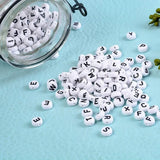 1200 Acrylic Letter Beads 7mm Heart-shaped Spacer DIY Jewelry