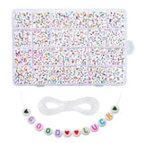 1200 Acrylic Letter Beads 7mm Heart-shaped Spacer DIY Jewelry
