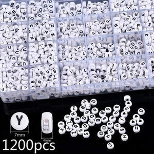 1200 Acrylic Letter Beads 7mm Heart-shaped Spacer DIY Jewelry