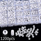 1200 Acrylic Letter Beads 7mm Heart-shaped Spacer DIY Jewelry
