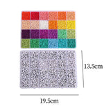 12000Pcs 3mm Seed Beads Letter Beads Charms Elastic String Jewelry Making