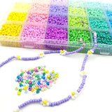 12000Pcs 3mm Glass Seed Beads Jewelry Making Beads Kit